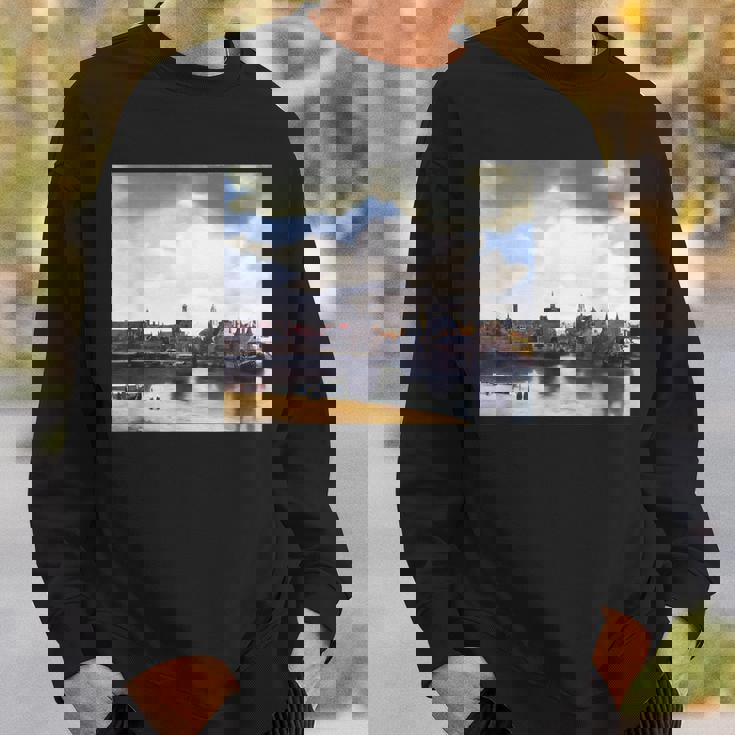 ヨハネス・フェルメールによるデルフトの眺めゲジヒト・オプ・デルフト 1661 スウェットシャツ 彼への贈り物