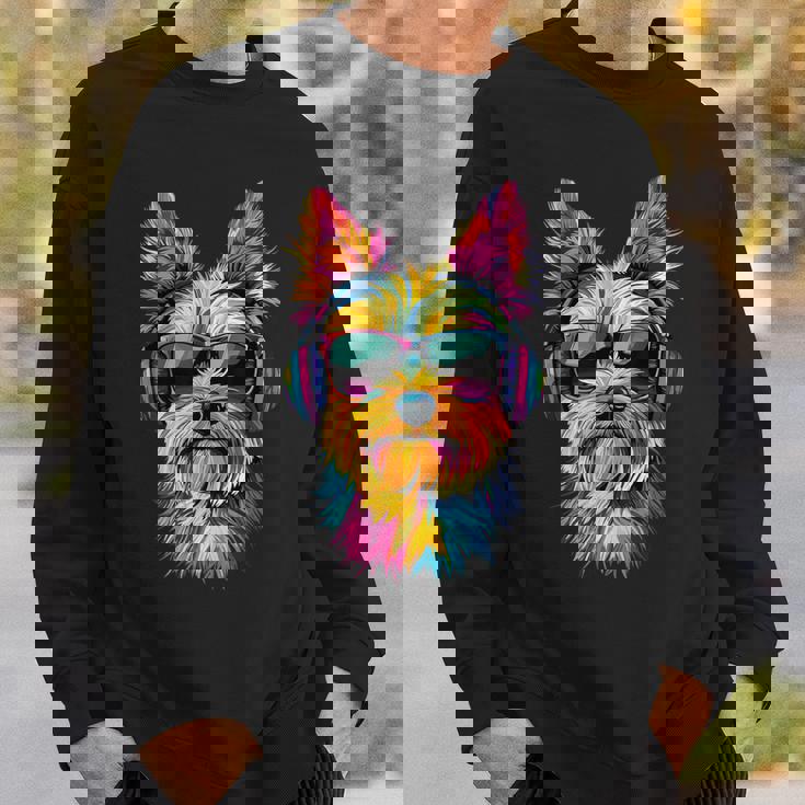 ヨークシャーテリア サングラス 愛犬家 スウィートヨーキー スウェットシャツ 彼への贈り物