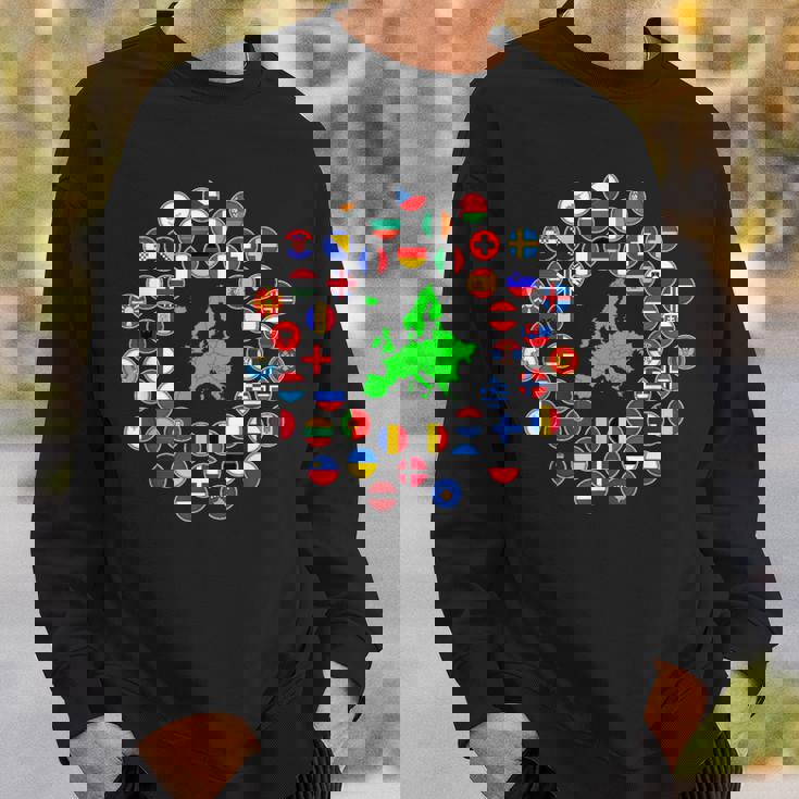 ヨーロッパ、ヨーロッパの旗、欧州連合の旗、ヨーロッパ地図。 スウェットシャツ 彼への贈り物