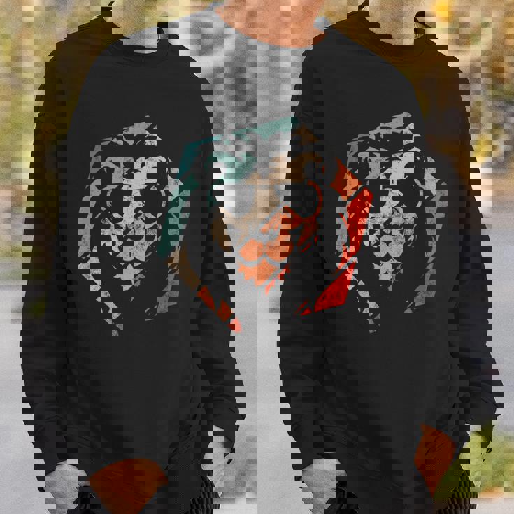 ライオン レトロスタイル ビンテージ スウェットシャツ 彼への贈り物