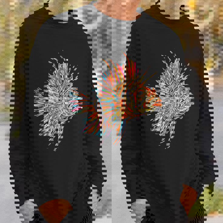 ライオンフィッシュ 動物 グラフィック アートワーク ライオンフィッシュ スウェットシャツ 彼への贈り物