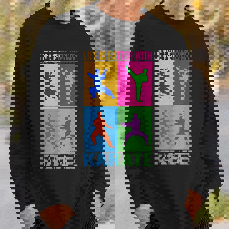 ライフ・イズ・ベター・格闘技と日本の戦闘空手 スウェットシャツ 彼への贈り物