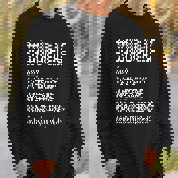 ラグビー選手の定義 面白い スクラムハーフ スウェットシャツ 彼への贈り物