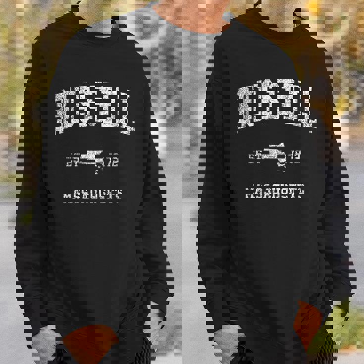 ラッセル・マサチューセッツ州マサチューセッツ州ヴィンテージアスレチックスポーツデザイン スウェットシャツ 彼への贈り物