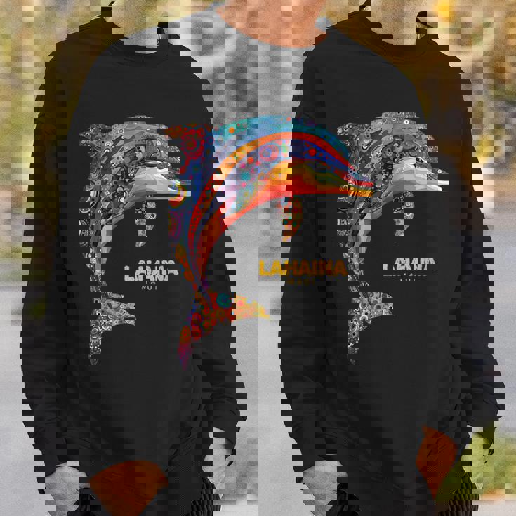 ラハイナ マウイ ハワイ ティー ハワイアン ダイビング バケーション イルカ スウェットシャツ 彼への贈り物