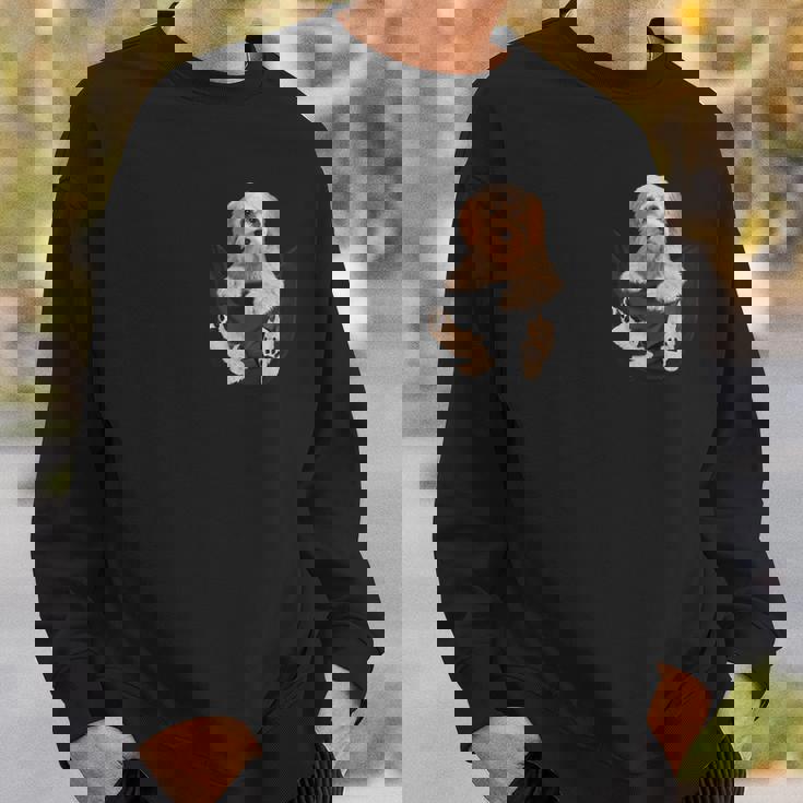 ラブラドゥードル愛好家のためのポケットに入った面白いラブラドゥードル。 スウェットシャツ 彼への贈り物