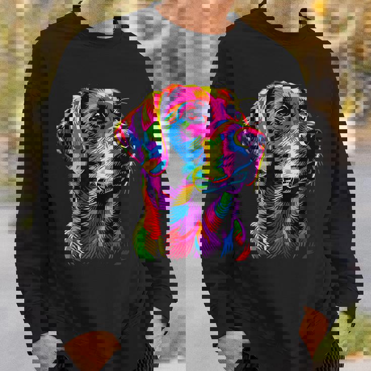 ラブラドールレトリバー カラフルカラー ポップアート グラフィック 犬 ラブラドール スウェットシャツ 彼への贈り物