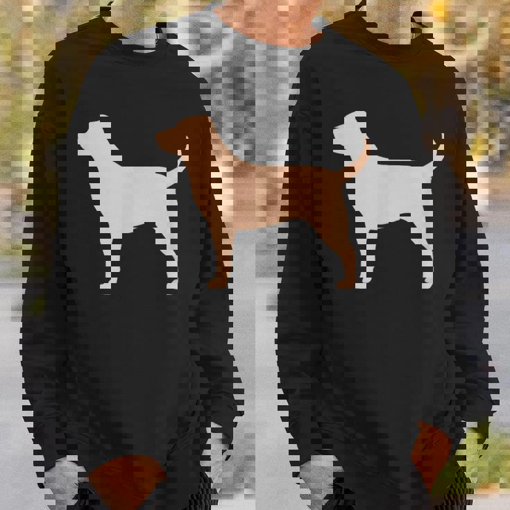 ラブラドールレトリバー 犬のシルエット スウェットシャツ 彼への贈り物