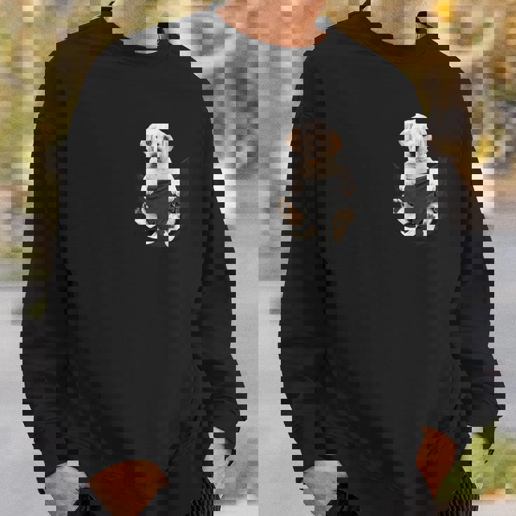 ラブラドール愛好家のためのポケットに入った面白いラブラドールレトリーバー スウェットシャツ 彼への贈り物