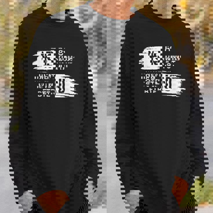 ランニング愛好家 ユーモア スローガン ランナー用 スウェットシャツ 彼への贈り物