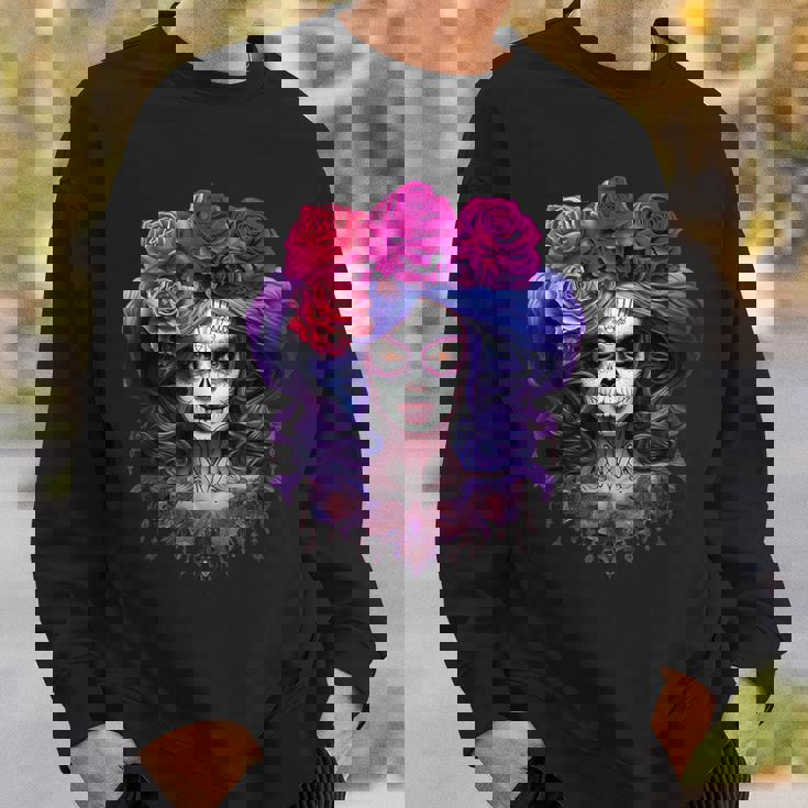 ラ・カトリーナ、ディア・デ・ロス・ムエルトス メキシコの死者の日 スウェットシャツ 彼への贈り物