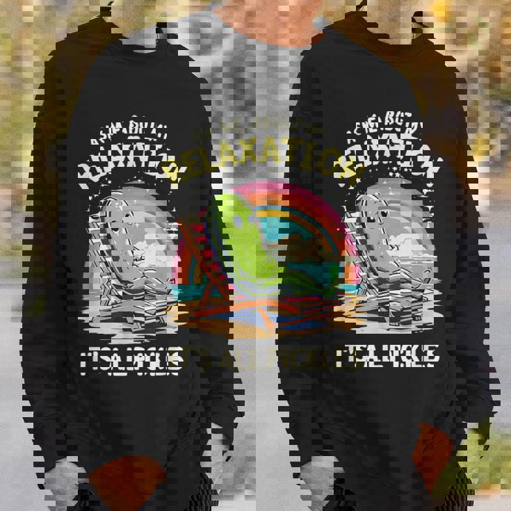 リラクゼーション聞いてピクルスモチベーション スウェットシャツ 彼への贈り物