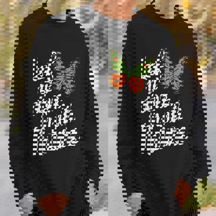 リーフ・ミー・アローン・ネイチャー・デザイン スウェットシャツ 彼への贈り物