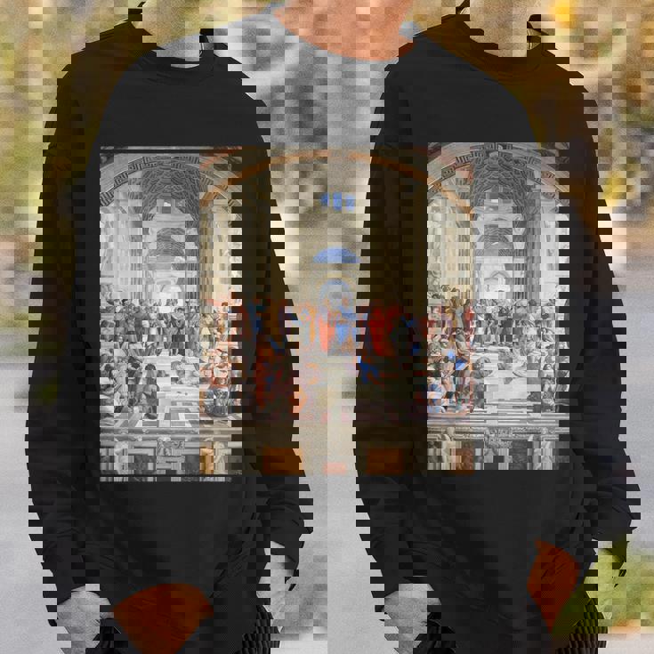 ルネッサンス名画 アテネの学校 スウェットシャツ 彼への贈り物