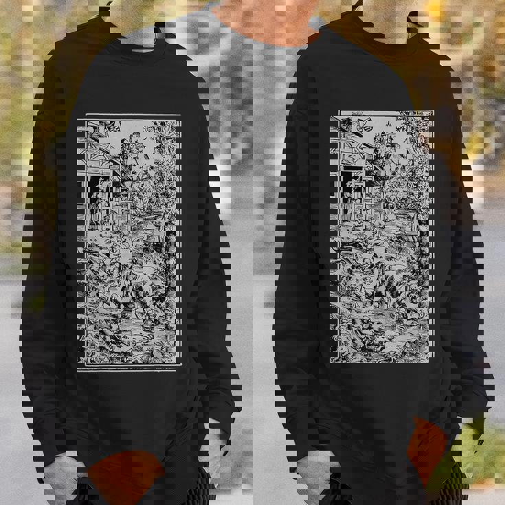 ルーカス・クラナッハによる人狼の攻撃 ゴシック グランジー オカルトアート スウェットシャツ 彼への贈り物