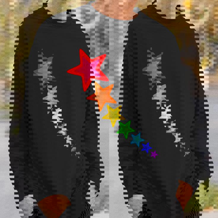 レインボーカラーの星。 スウェットシャツ 彼への贈り物
