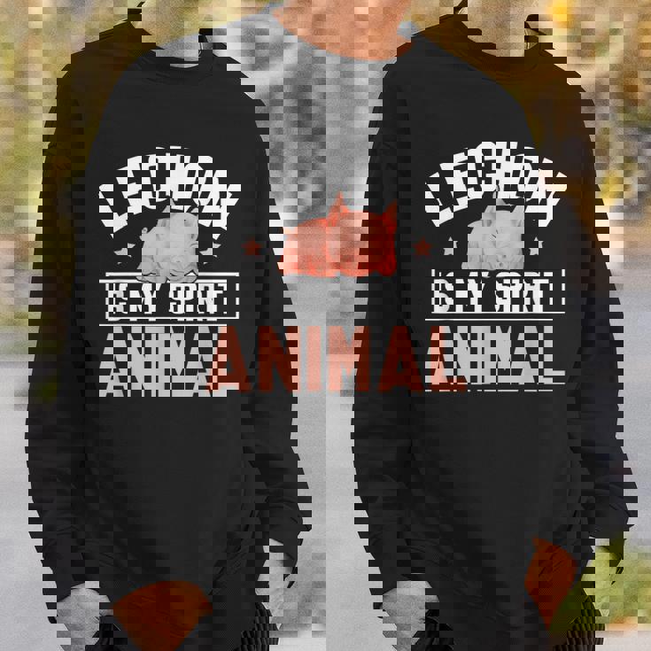 レチョンは私の精神動物です面白いですlechon Pinoy スウェットシャツ 彼への贈り物