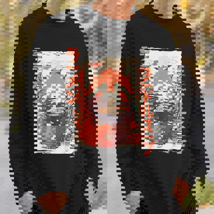 レッサーパンダ好きラーメン カワイイ猫 レッサーパンダラーメン スウェットシャツ 彼への贈り物