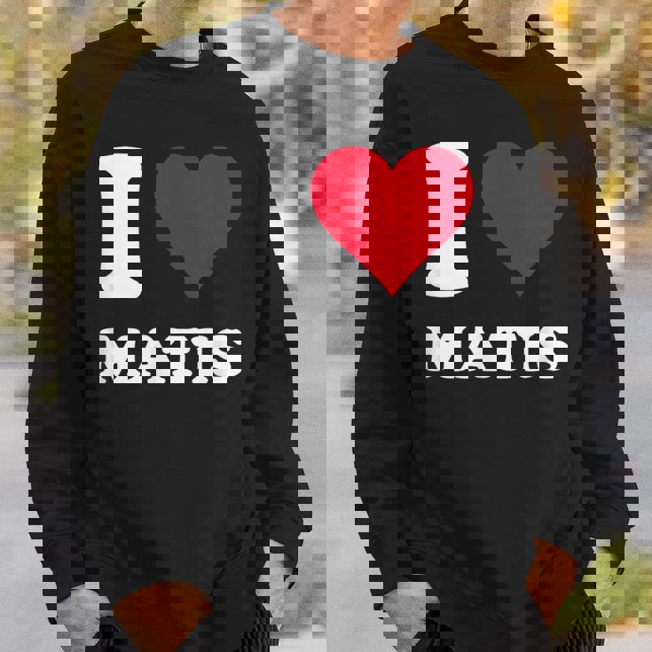 レッドハート I Love Matis スウェットシャツ 彼への贈り物