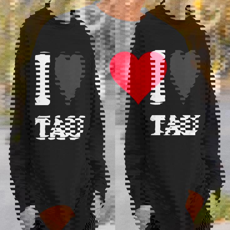 レッドハート I Love Tau スウェットシャツ 彼への贈り物