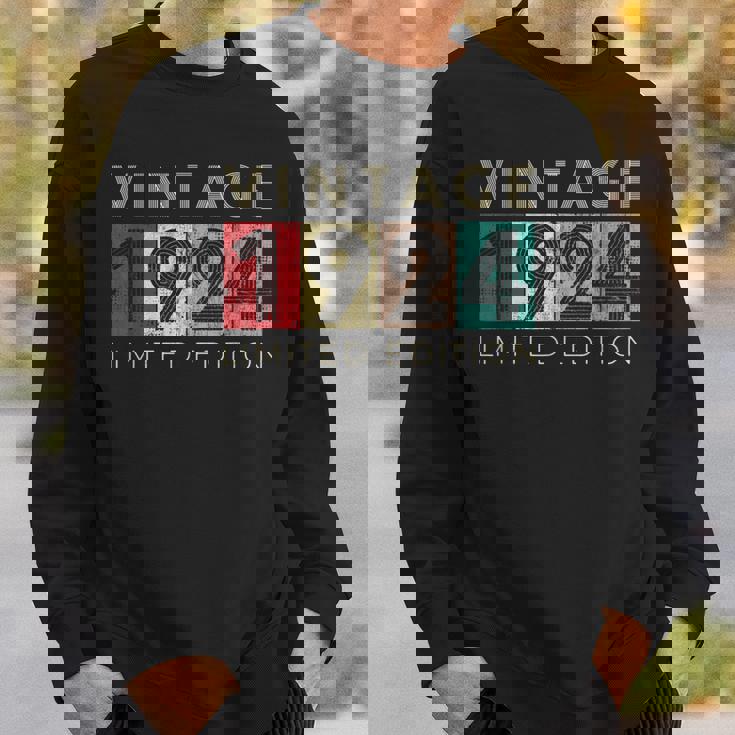 レトロ 99歳 ヴィンテージ 1924 限定版 99歳の誕生日 スウェットシャツ 彼への贈り物