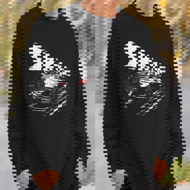 レトロ Jdm 日本語 ドリフト レーシング チューニング カー レジェンド スカイラインr34 スウェットシャツ 彼への贈り物