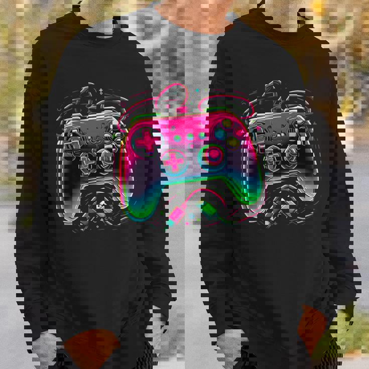 レトロ ゲーミング コントローラー ゲーマー ビデオ ゲーム コントローラー スウェットシャツ 彼への贈り物