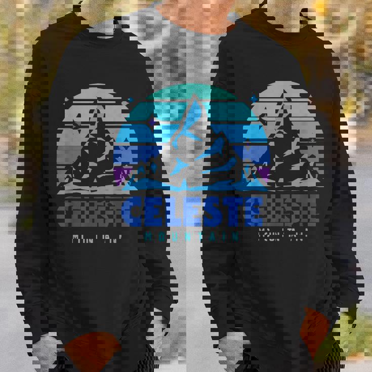 レトロ セレステ ヴィンテージデザイン 山遊び ビデオゲーム スウェットシャツ 彼への贈り物