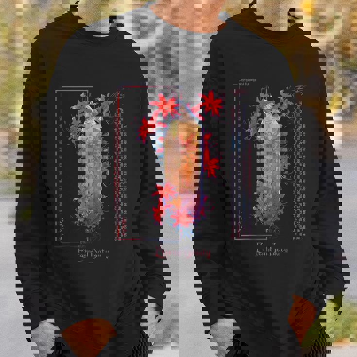 レトロ ソフト グランジ アニメ 美的 赤い スパイダーリリー スウェットシャツ 彼への贈り物