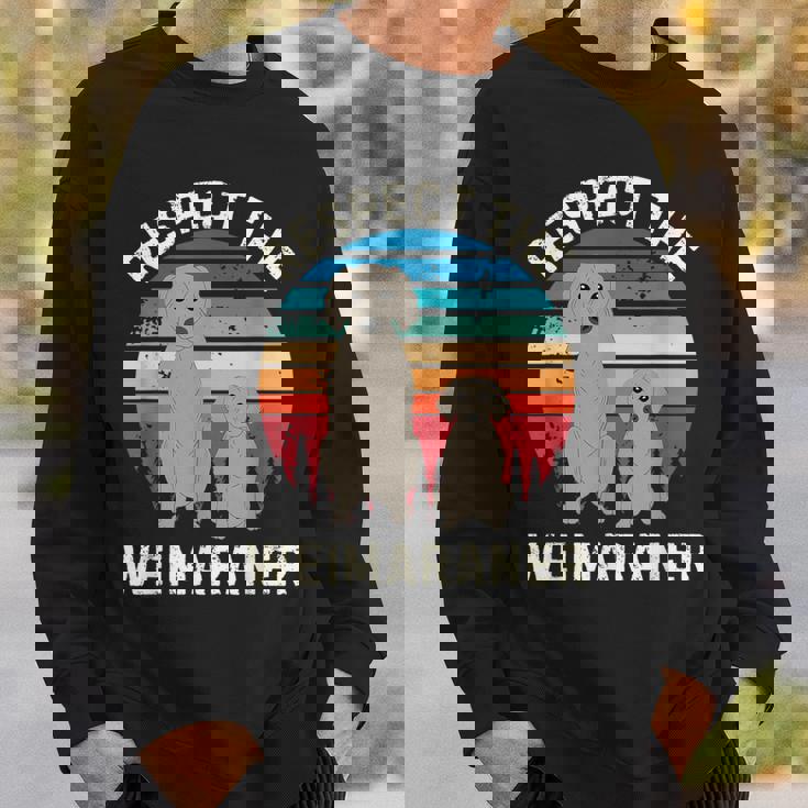 レトロ リスペクト ワイマラナー ヴィンテージ グランジ ワイマラナー 恋人 スウェットシャツ 彼への贈り物