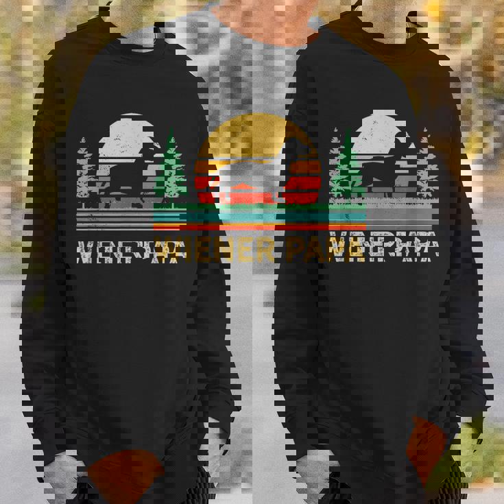 レトロ ワイナー 犬 パパ ギフト ヴィンテージ 犬 ダックスフンド ダックスフンド ダックス ドクシー スウェットシャツ 彼への贈り物