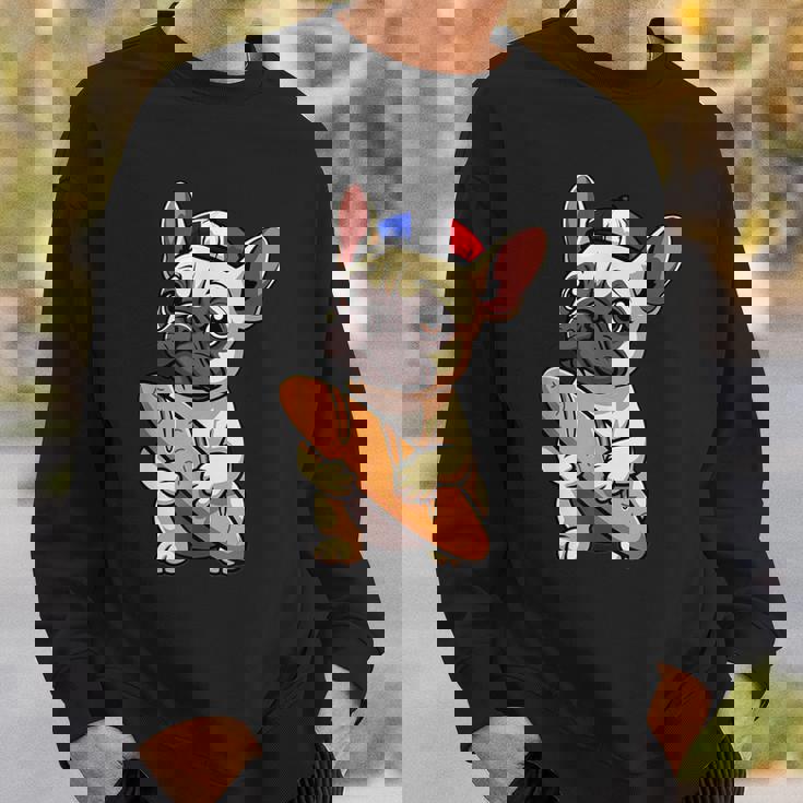 レトロ ヴィンテージ かわいい フレンチブルドッグ パリ お土産 ギフト スウェットシャツ 彼への贈り物