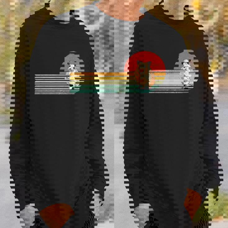 レトロ ヴィンテージ カワイイ ハムスター げっ歯類 ペット 動物 ハムスター 恋人 スウェットシャツ 彼への贈り物