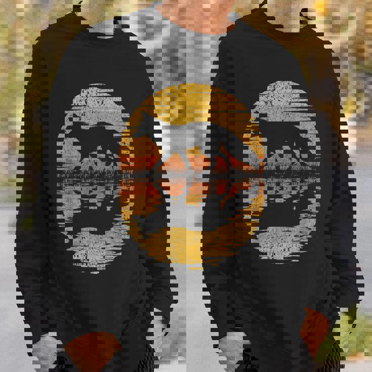 レトロ ヴィンテージ キツネ 反射 70年代 80年代 犬 動物 スウェットシャツ 彼への贈り物