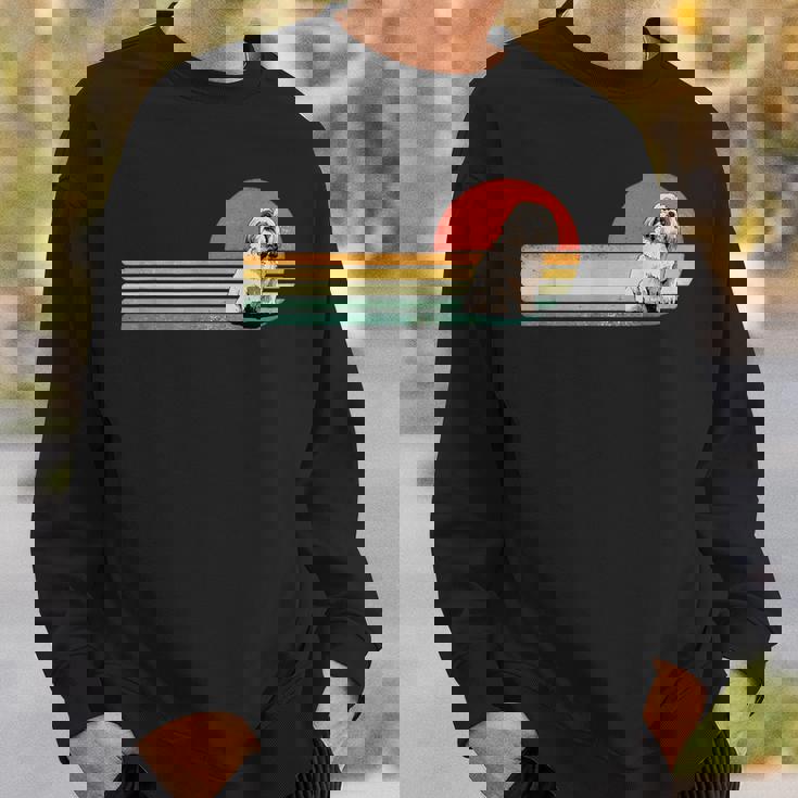 レトロ ヴィンテージ シーズー 子犬 ペット 犬 恋人 シーズー ママ お父さん スウェットシャツ 彼への贈り物