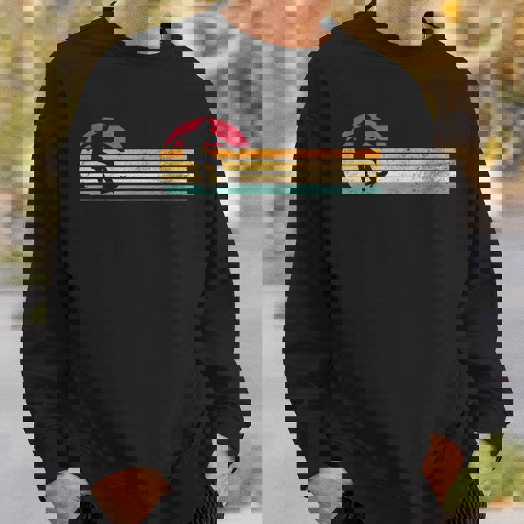 レトロ ヴィンテージ スケートボーダーシルエット スケートボード スウェットシャツ 彼への贈り物