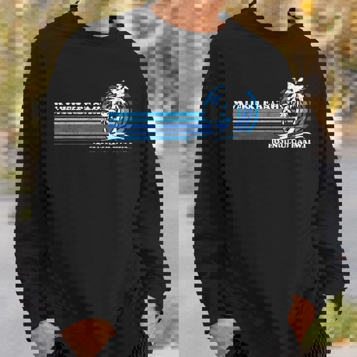 レトロ ヴィンテージ 家族旅行 ホノルル ハワイ ワイキキ ビーチ スウェットシャツ 彼への贈り物