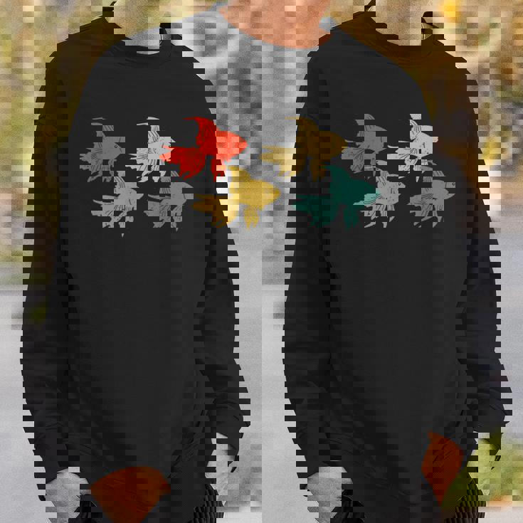 レトロ 魚 金魚 水族館 水 動物 スウェットシャツ 彼への贈り物