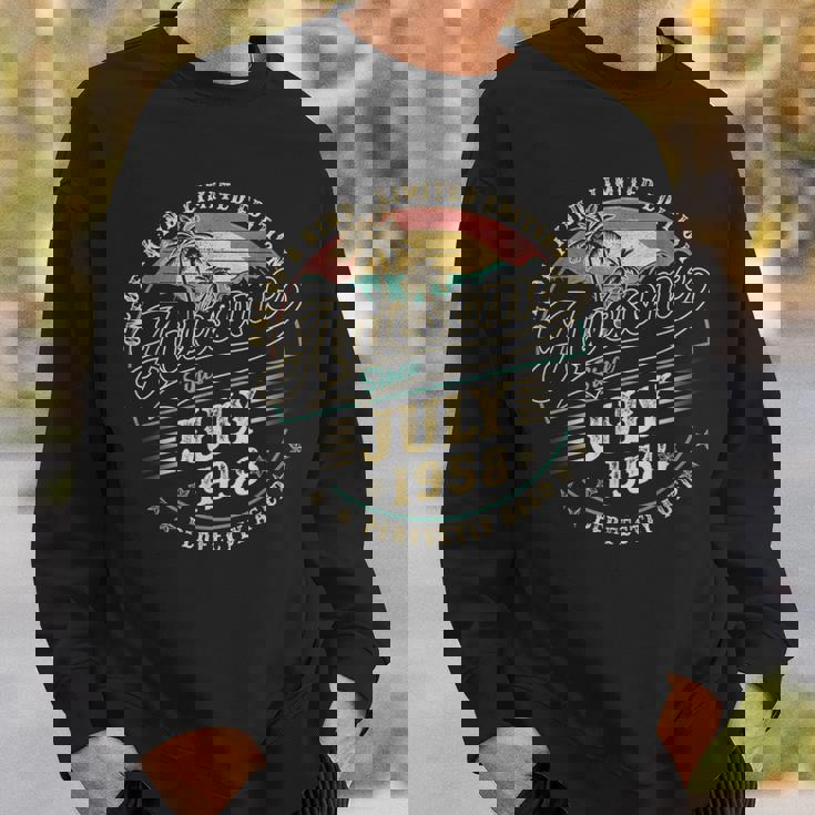 レトロな67歳の男性向け誕生日プレゼント 1958年7月 67歳 スウェットシャツ 彼への贈り物