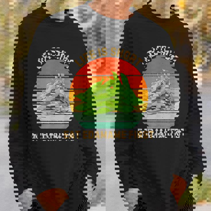 レトロライフは短く食べる 枝豆 はじめて枝豆 食べ物好き スウェットシャツ 彼への贈り物