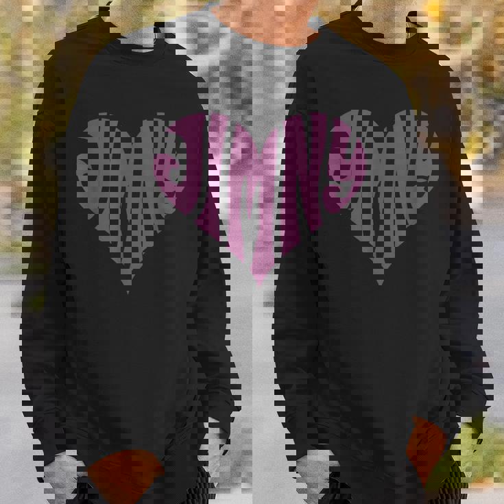 レトロヴィンテージスタイル ラブハートフィット ジムニーパープル スウェットシャツ 彼への贈り物