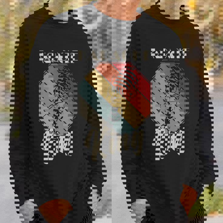 レトロ・カラオケ・シング・パーティー・ミュージック For Karaoke King スウェットシャツ 彼への贈り物