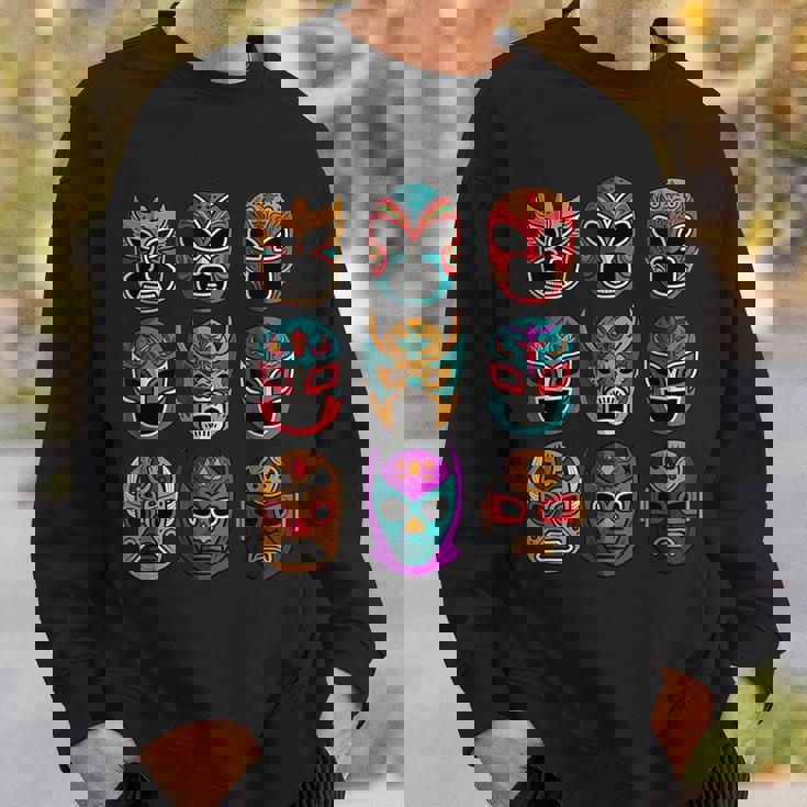 レトロ・ルチャ・リブレ フリースタイル・レスリング・ファイター スウェットシャツ 彼への贈り物