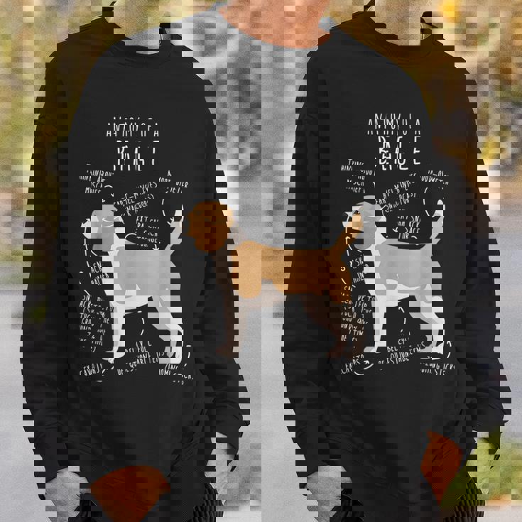 レモンビーグル犬の解剖学、面白い かわいい ペット 犬 ママ ドッグ パパ スウェットシャツ 彼への贈り物