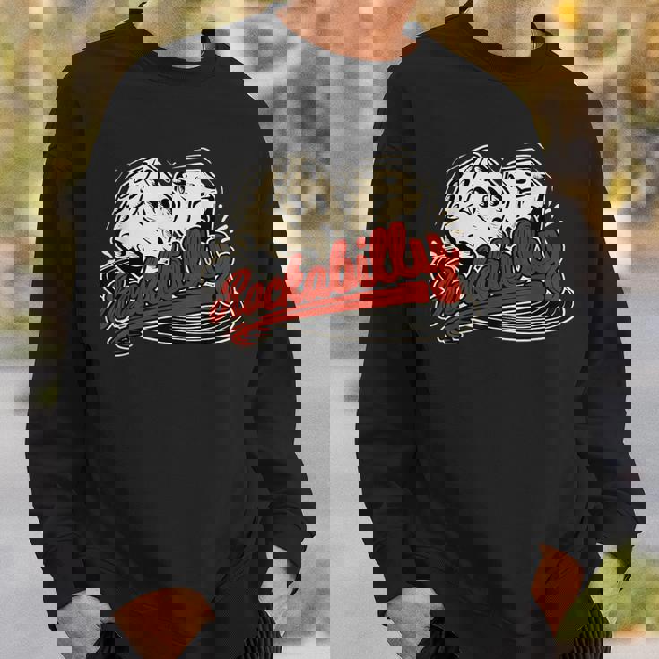 ロカビリーロックミュージックレトロキューブビニール1950sロッカー スウェットシャツ 彼への贈り物