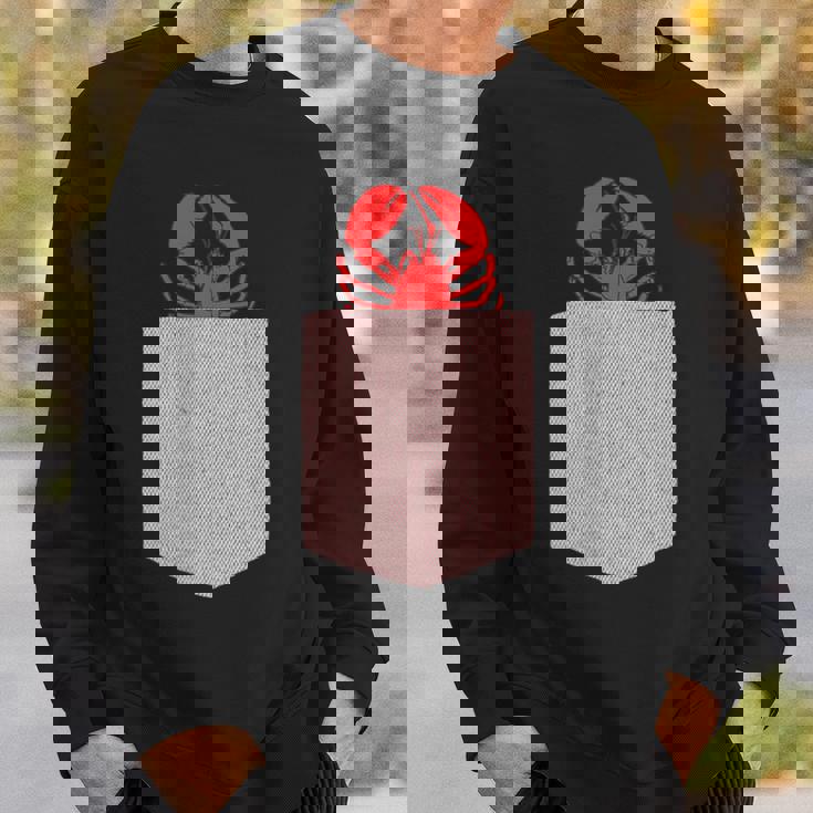 ロブスターデザイン-かわいいポケットアニマルロブスター スウェットシャツ 彼への贈り物