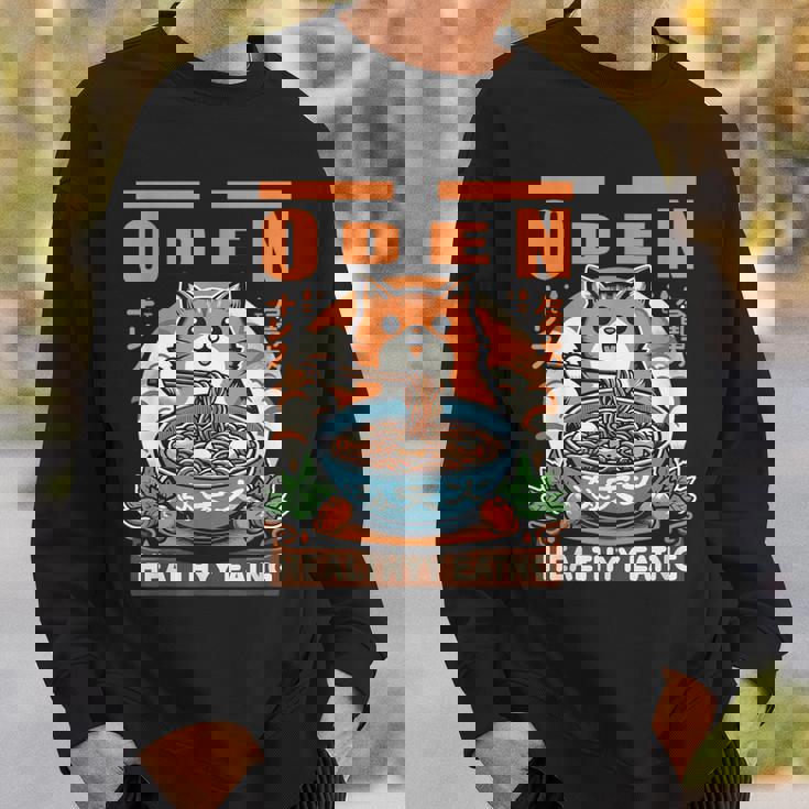 ロマンティックな日本語の面白いセッションで猫とおでんを味わう スウェットシャツ 彼への贈り物