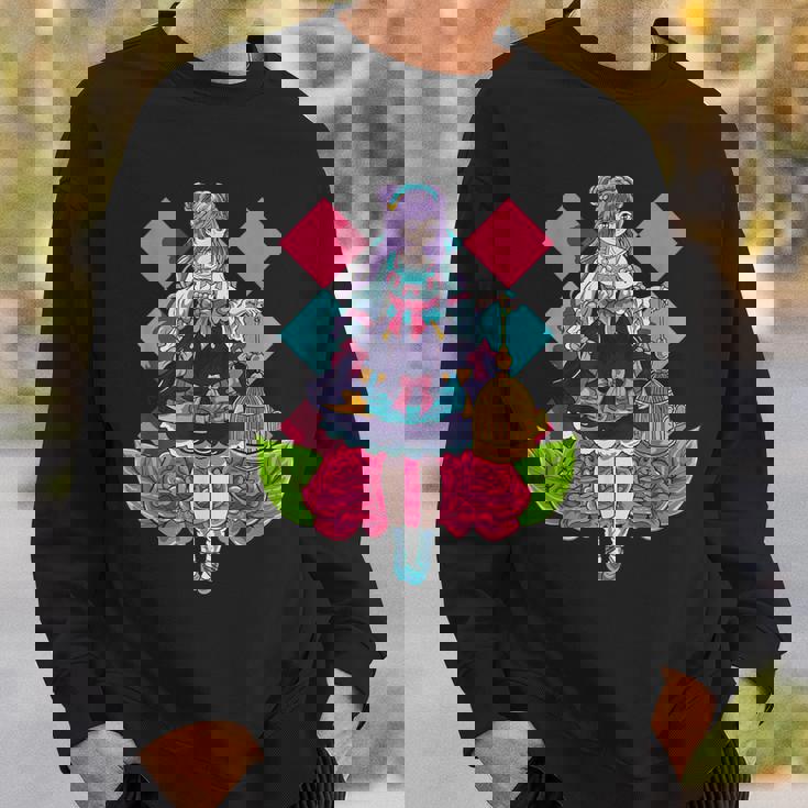 ロリータファッションをテーマにした鳥かごアニメデザイン スウェットシャツ 彼への贈り物