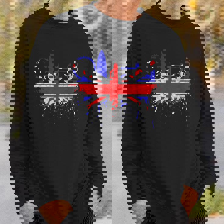 ロンドン スカイライン イギリス 愛 ユニオンジャック イギリス国旗 スウェットシャツ 彼への贈り物