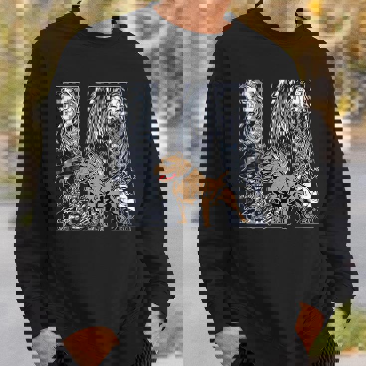 メンズ ローライダー スタイル、La ピットブル ドッグ。チカーノ・チョロ、ラティーノ スウェットシャツ 彼への贈り物